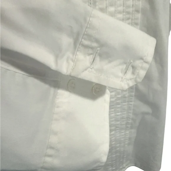 Women’s Alia button front, pintucked white shirt, pleated back, like new, SZ 18 - Picture 10 of 12